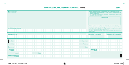 SEPA Direct Debit  (e-mandaat) domiciliërings formulieren invullen en ondertekenen in real-time.