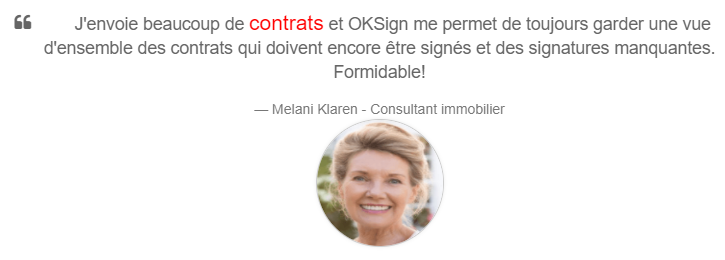tevreden gebruiker OKSign