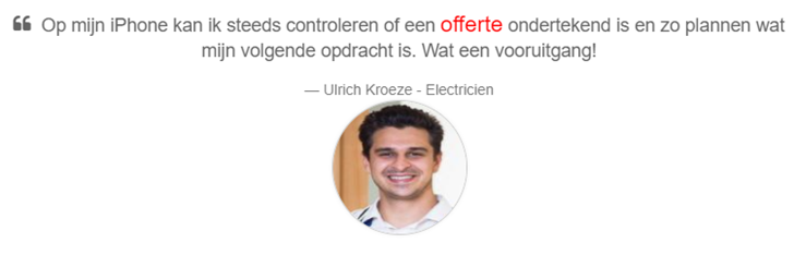 tevreden gebruiker OKSign